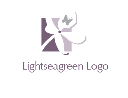 butterfly on a flower logo