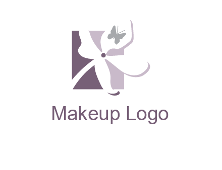 butterfly on a flower logo