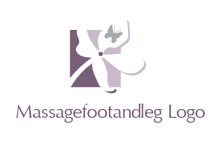 butterfly on a flower logo