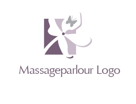 butterfly on a flower logo