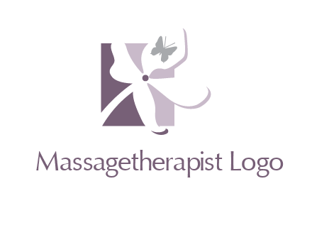 butterfly on a flower logo