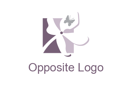butterfly on a flower logo