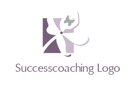 butterfly on a flower logo
