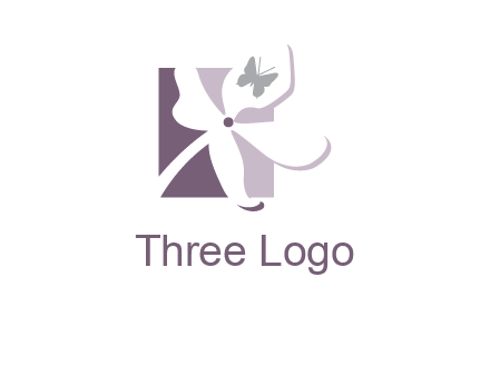 butterfly on a flower logo