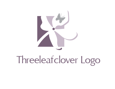 butterfly on a flower logo