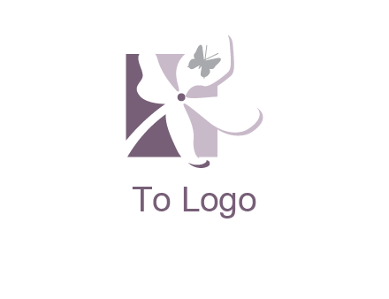 butterfly on a flower logo