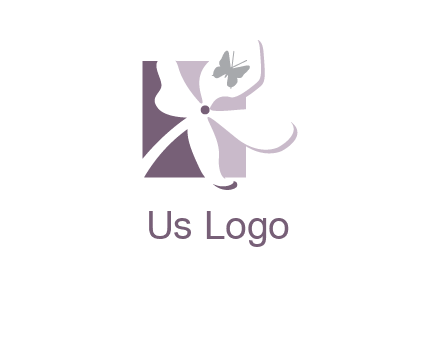 butterfly on a flower logo