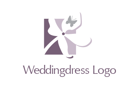 butterfly on a flower logo