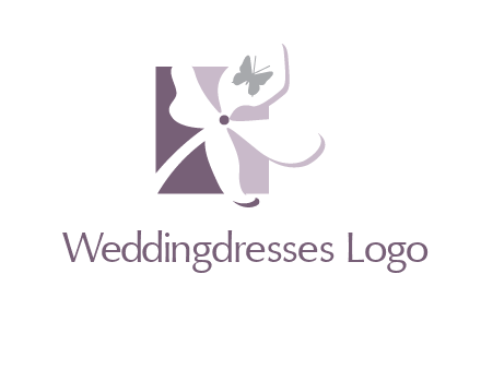 butterfly on a flower logo