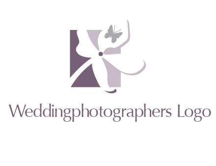 butterfly on a flower logo