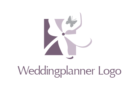 butterfly on a flower logo