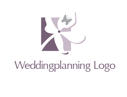 butterfly on a flower logo