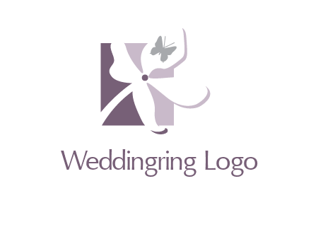 butterfly on a flower logo