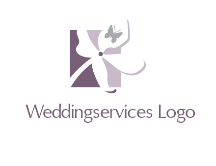 butterfly on a flower logo
