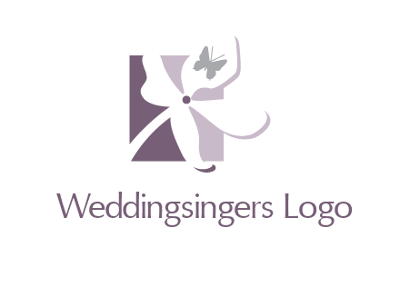 butterfly on a flower logo