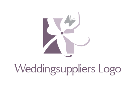 butterfly on a flower logo