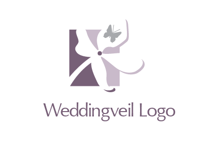 butterfly on a flower logo