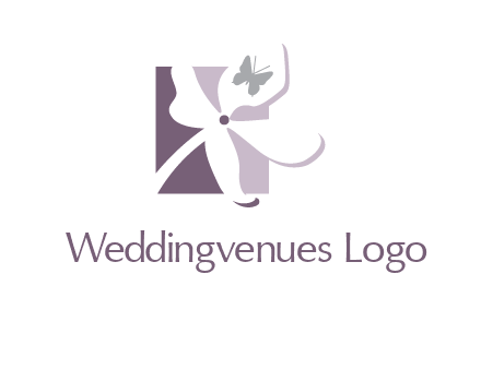 butterfly on a flower logo