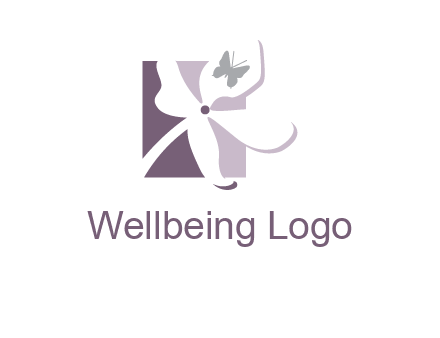 butterfly on a flower logo
