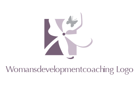 butterfly on a flower logo
