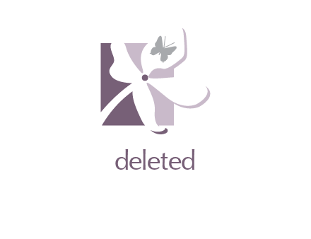 butterfly on a flower logo