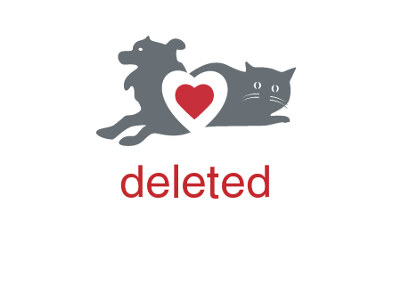 cats and dog heart logo