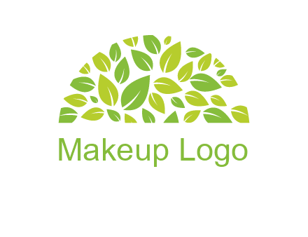 leaves in a semi circle logo