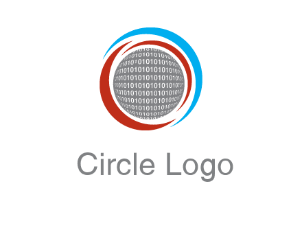 coding inside world in a round logo