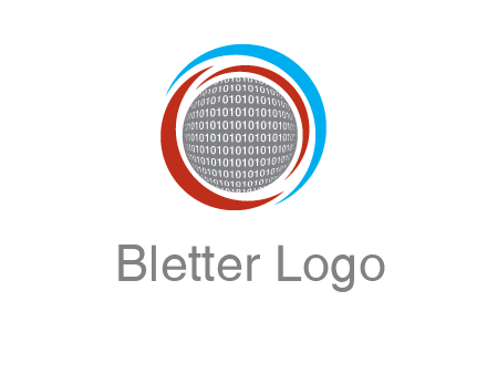coding inside world in a round logo