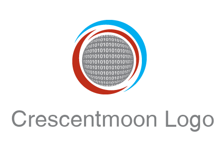coding inside world in a round logo