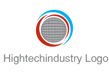 coding inside world in a round logo