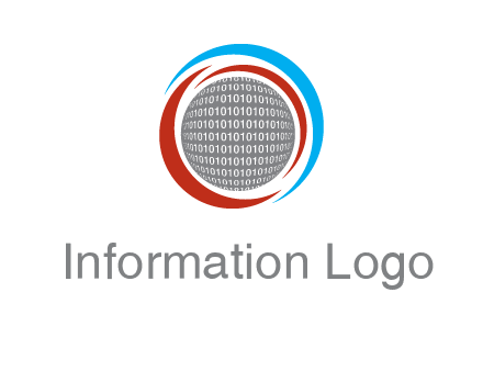 coding inside world in a round logo