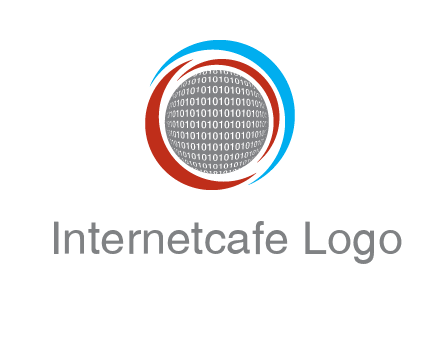 coding inside world in a round logo