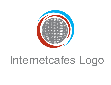 coding inside world in a round logo