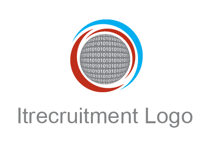 coding inside world in a round logo