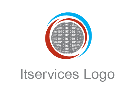 coding inside world in a round logo