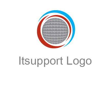 coding inside world in a round logo