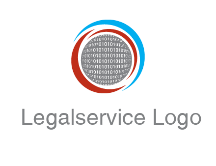 coding inside world in a round logo