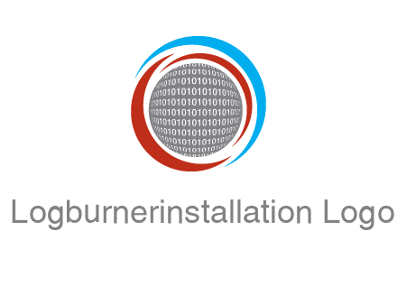 coding inside world in a round logo