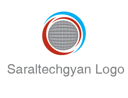 coding inside world in a round logo