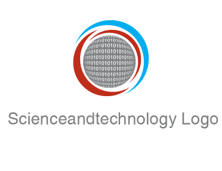 coding inside world in a round logo