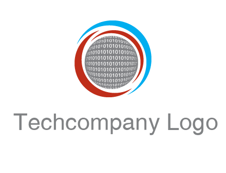coding inside world in a round logo