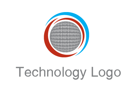coding inside world in a round logo