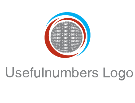 coding inside world in a round logo