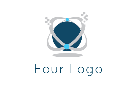 technology logo showing rings around a circle
