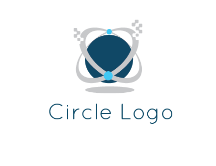 technology logo showing rings around a circle