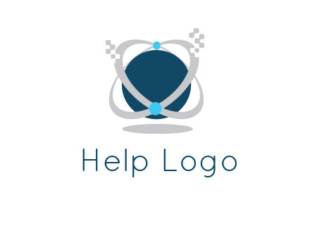 technology logo showing rings around a circle