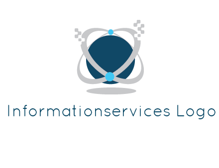 technology logo showing rings around a circle