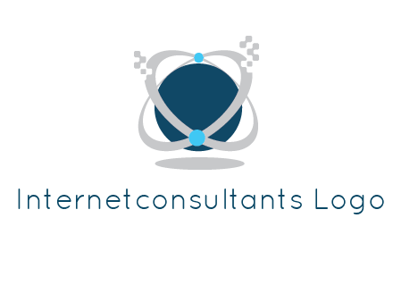 technology logo showing rings around a circle