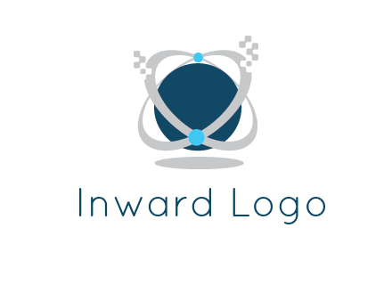 technology logo showing rings around a circle